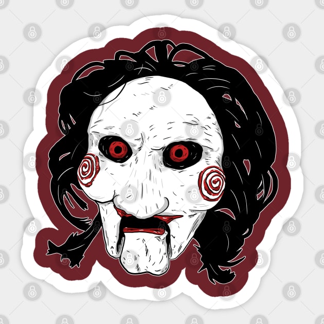 Billy the Puppet - Saw Sticker by Black Snow Comics